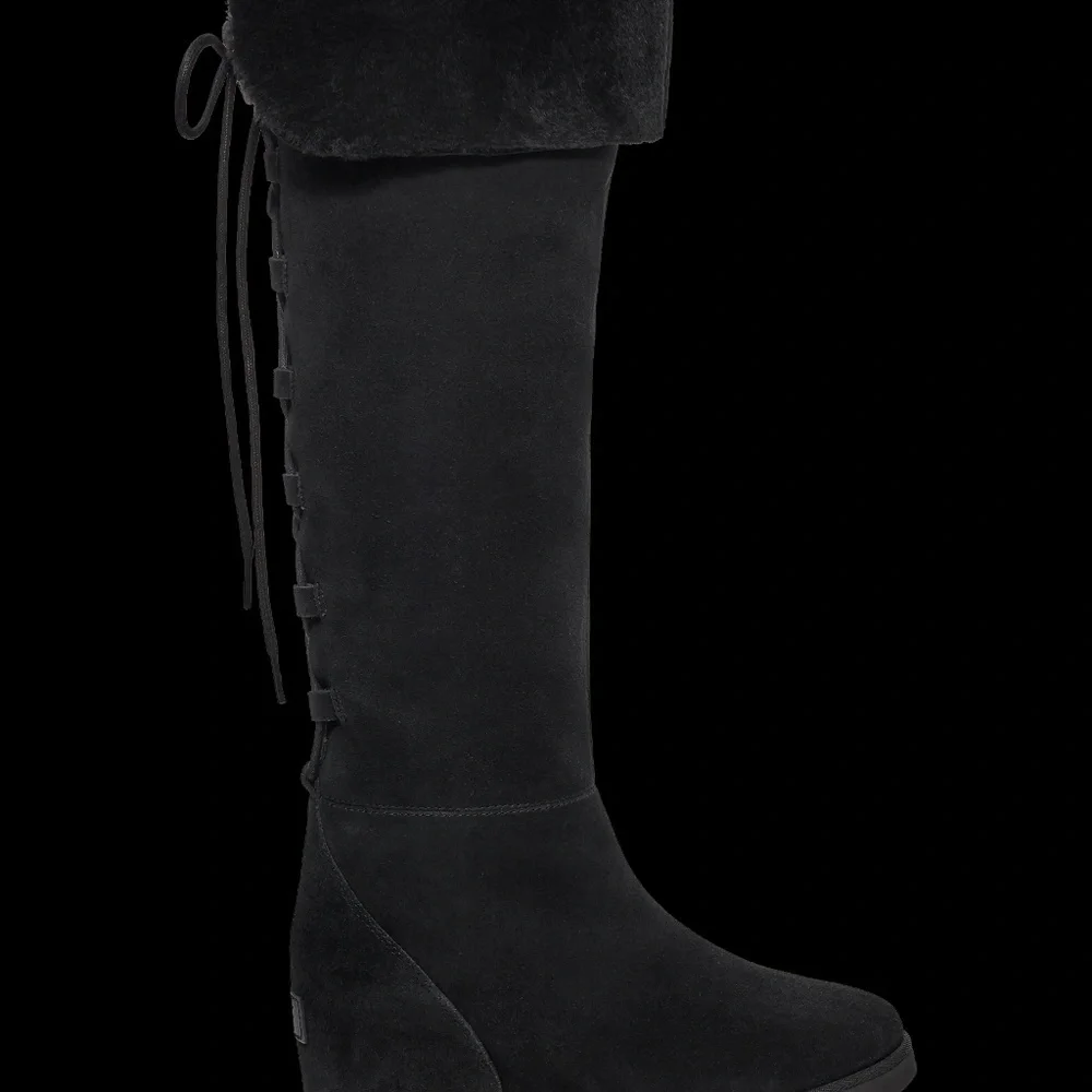 NEW UGG Over the Knee Classic Femme OTK Lace UP Wedge Heel Boots 10